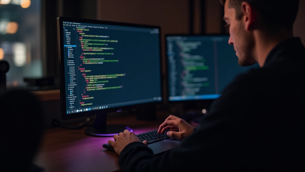 Code editor scherm met CSS hover-states voor knoppen en interactive elementen