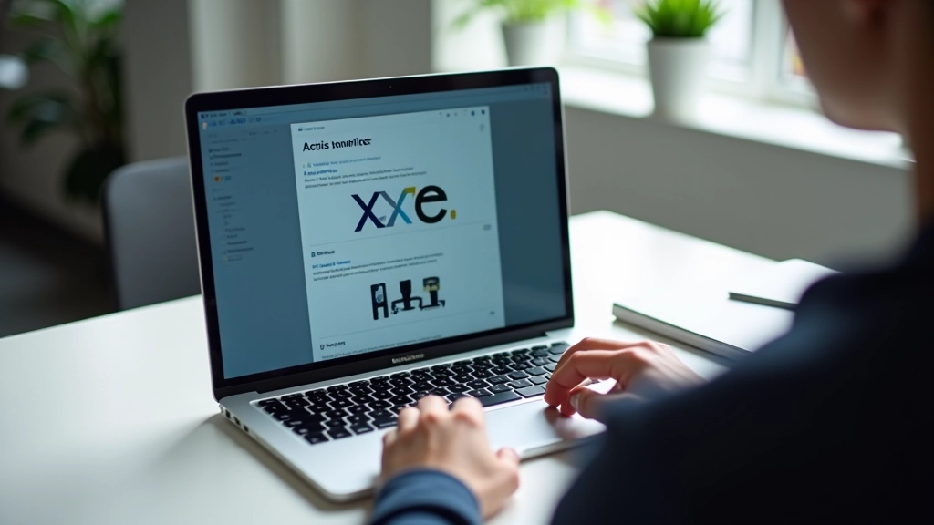 Laptop scherm toont interactief ontwerp met hover-effecten in webdesign applicatie